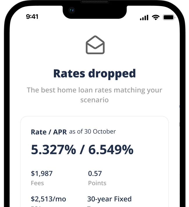 Illustration of a rate update on a phone